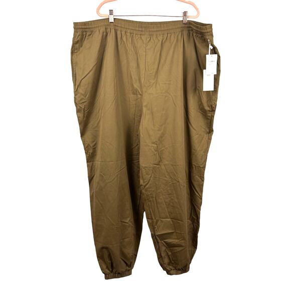 Good American Sueded Track Jogger Sepia Sz 7 / 4XL NEW - Picture 3 of 12